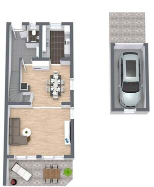 Erdgeschoss mit Garage - 