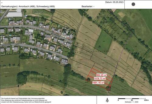 Lageplan - Grundstück in Amorbach