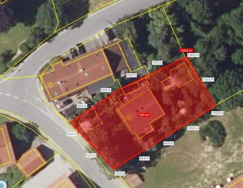 Grundstück markiert - 