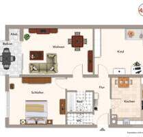 3 Zimmer Wohnung in Radolfzell - 1.150,00 EUR Kaltmiete, ca.  95,90 m² Wohnfläche in Radolfzell am Bodensee (PLZ: 78315)