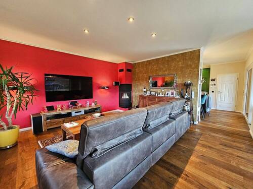 Wohnzimmer mit Kaminofen - 