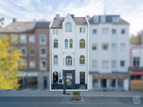 Straßenansicht - Gepflegtes Wohn- & Geschäftshaus Im Stolberger Zentrum
