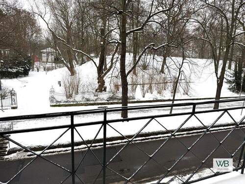Winterausblick Balkon zum Park - 