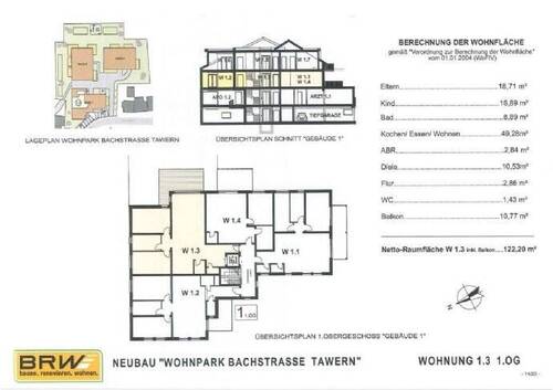 Bild 3 - 3 Zimmer Etagenwohnung in Tawern
