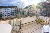 Balkon - Helle 4-Zimmer-DG-Wohnung mit Balkon in Herdern - ruhig & zentrumsnah