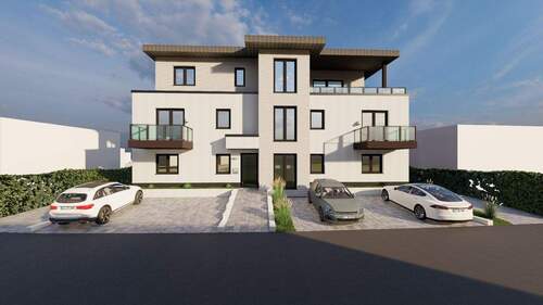 Frontansicht - Süd-Westlage Neubau Erstbezug mit toller Terrasse und kleinem Grundstück - 5 ETW Horhausen!