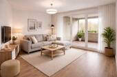 Schmiedestraße 13_Wohnzimmer - * Familienfreundliche Etagenwohnung mit Balkon und Fahrstuhl , bezugsfrei *