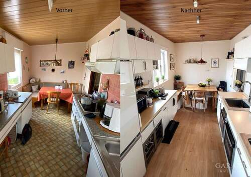 Vorher,Nachher.KuÌche - 3 Zimmer Einfamilienhaus in Worms