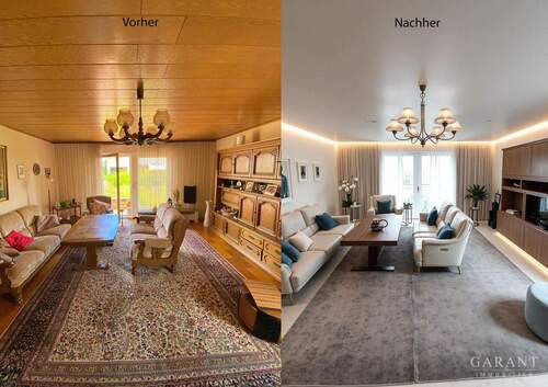 Vorher,Nachher.Wohnzimmer - Einfamilienhaus mit 115,00 m&sup2; in Worms zum Kaufen