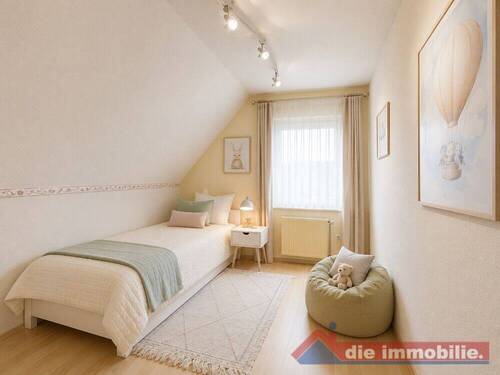 Helles Zimmer im Dachgeschoss – ideal als Schlaf-, Kinder- oder Gästezimmer - 