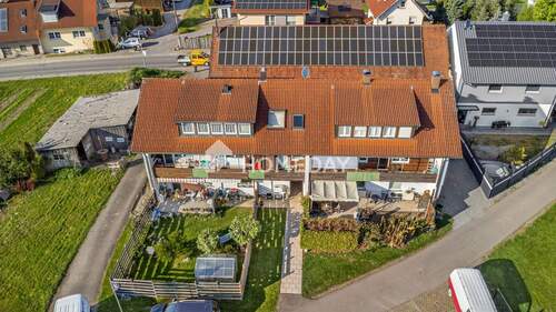 Außenansicht Drohne 10 - Attraktives MFH mit 6 Wohneinheiten, Stellplätzen, Loggien und solider Mieteinnahme