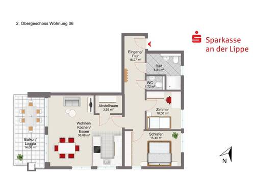 2. Obergeschoss Wohnung 06 - 