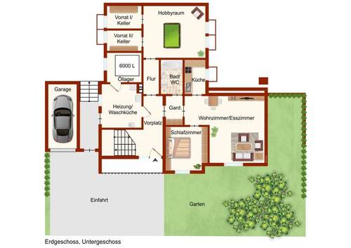 Erdgeschoss - Untergeschoss - 