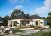Bungalow_Cumulus_Putz_CU772_VISU_Garten (1).jpg - Bungalow - 376.400,00 EUR Kaufpreis, ca.  147,00 m² Wohnfläche