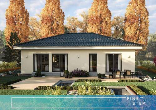 Finestep Immobilien GmbH - Modernes Effizienzhaus 55 - Bungalow mit ca. 1.090 m² Grundstück