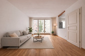 Visualisierung: Wohnzimmer - Bezugsfrei in Friedrichshain: ruhige 3-Zimmer-Wohnung mit Balkon und Aufzug nahe Volkspark