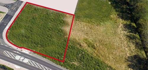 Draufsicht Grundstück gemarkert - Grundstück in Großpösna