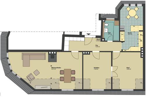 Einfacher Grundriß - 