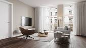 Wohnzimmer (Beispielbild) - Ihr Traum vom eigenen Zuhause: Erstbezug - Exklusive 3-Zimmerwohnung im Neubau
