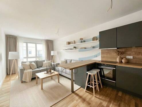Wohnküche - (KI generiert) - 4.20 2 Zimmersuite im Neubau - 850,00&nbsp;EUR Kaltmiete, ca.&nbsp; 62,00&nbsp;m&sup2;&nbsp;Wohnfl&auml;che