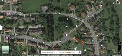 maps-mit-Nummern für virtuellen Rundgang - Baugrundstück in Bad Sachsa: 7.400 m² Wohnbauland für vielseitige Nutzung