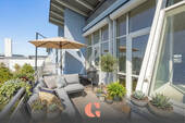 Sonnige Dachterrasse - Wohnerlebnis mit bis zu 4 m Deckenhöhe - Dachterrasse & Alpenblick