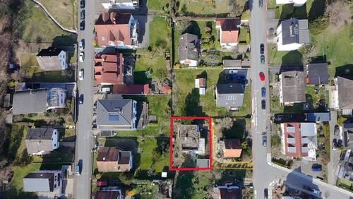 Vogelperspektive - Top Lage am Sonnenhang - Grundstück in Friedrichsdorf-Dillingen für Doppelhaus geeignet