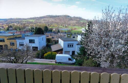 Blick vom oberen Balkon auf Themar - 