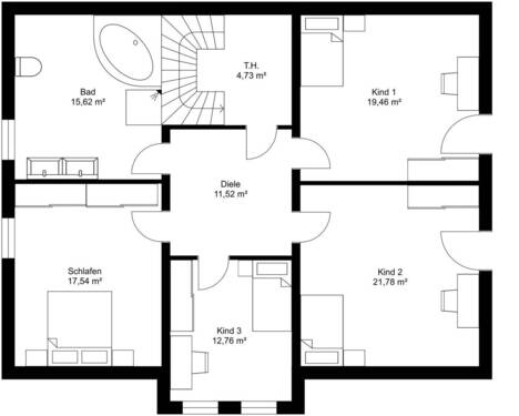 Dachgeschoss 97,18 m² - 