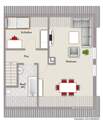 Vorderhaus - Grundriss Dachgeschoss (Doppelhaushälfte) - 