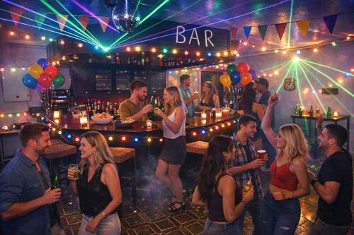 Bar mit KI-Menschen - 