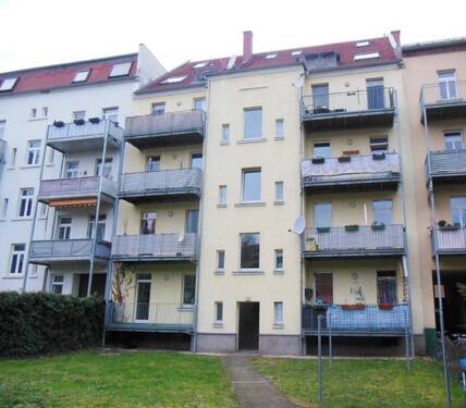 Hausansicht gartenseitig - 3 Zi.-Whg. 