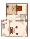 Grundriss WE17 3 Raum - 