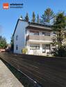 Blick zum Haus - Ansprechende Familien-DHH in Puchheim Bahnhof. m. DG. z. Ausbau, Garage u. ca. 354m² ges.-Grund.