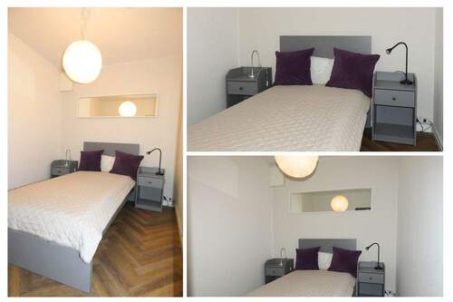 Separat viel Ruhe und Platz für ein Doppelbett - 