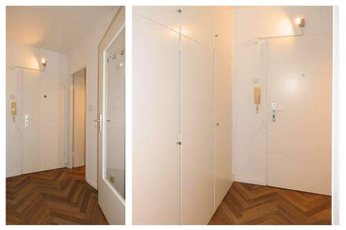 Der Flur mit großem Einbauschrank - 