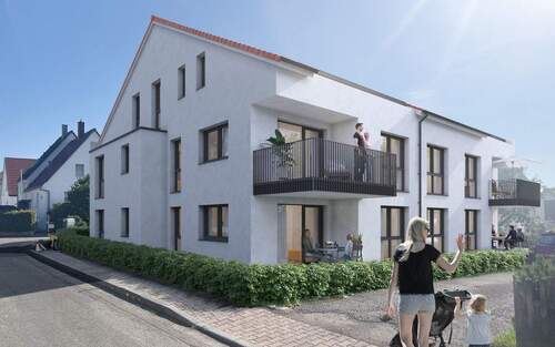 Illustration Ansicht - Ihr neues Zuhause in Schönaich - Stilvolle Neubauwohnungen mit Komfort und Aufzug