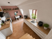 Küche mit französischem Balkon - 