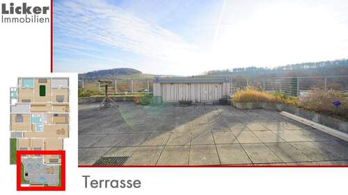 Terrasse - 7 Zimmer Terrassenwohnung zum Kaufen in Winnenden
