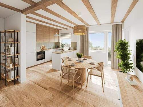 Essbereich visualisiert - 4 Zimmer Etagenwohnung zum Kaufen in Besigheim