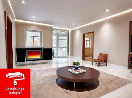 Wohnzimmer - 2 Zimmer Etagenwohnung in Fürth