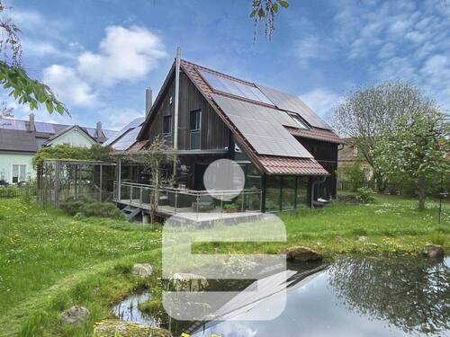 Ansicht mit Terrasse - Ihr 'Wohngesund-Haus' - 550.000,00&nbsp;EUR Kaufpreis, ca.&nbsp; 135,00&nbsp;m&sup2;&nbsp;Wohnfl&auml;che
