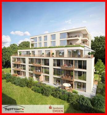 Ansicht Süd - 3 Zimmer Etagenwohnung in Emden
