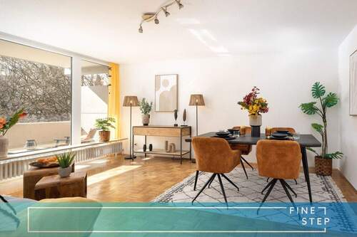 FINESTEP Immobilien - Grünblick & Privatsphäre - helle 2,5-Zimmer-Wohnung mit sonnigem Südbalkon