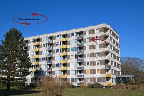 Hausansicht - Traumhafter Meerblick inklusive - 2-Zimmer-Wohnung in der 5. Etage