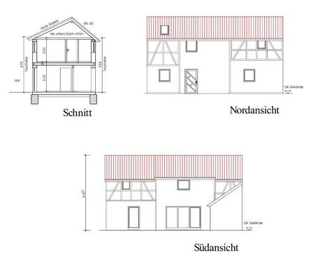 Ansichten und Schnitt - 