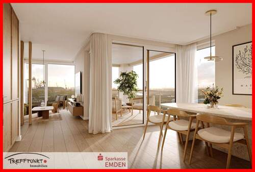 Visualisierung 1 - Etagenwohnung mit 93,80 m&sup2; in Emden zum Kaufen
