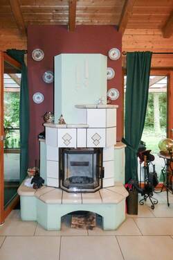 herrlichem Kachelofen von Hark - 