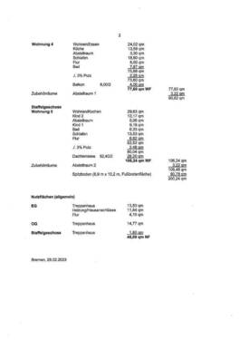 Wohn- und Nutzflächenberechnung 2 - 