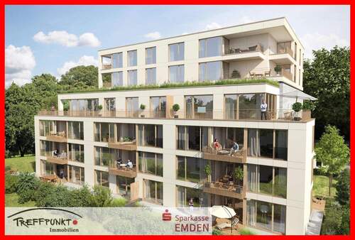 Außenansicht Süd - 2 Zimmer Etagenwohnung zum Kaufen in Emden